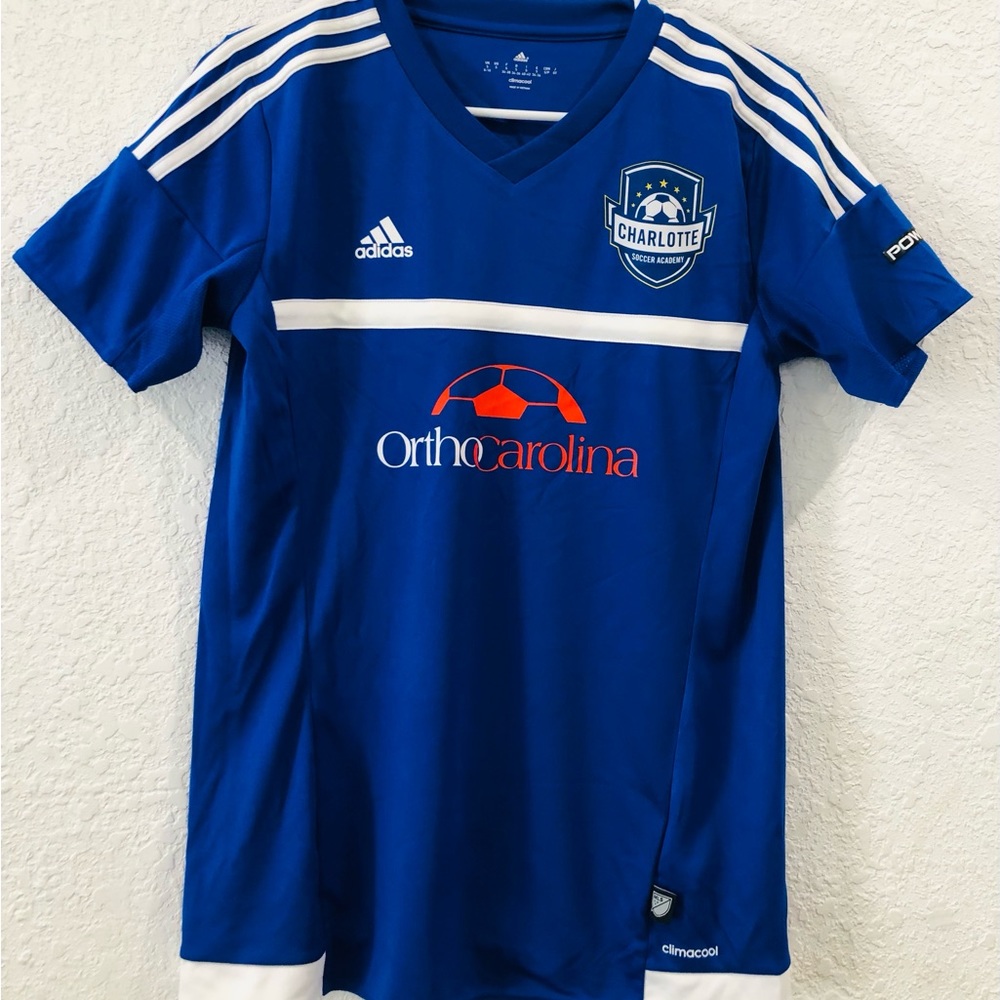 Adidas Climacool Soccer Jersey Woman Blue and White Polyester Size-S New